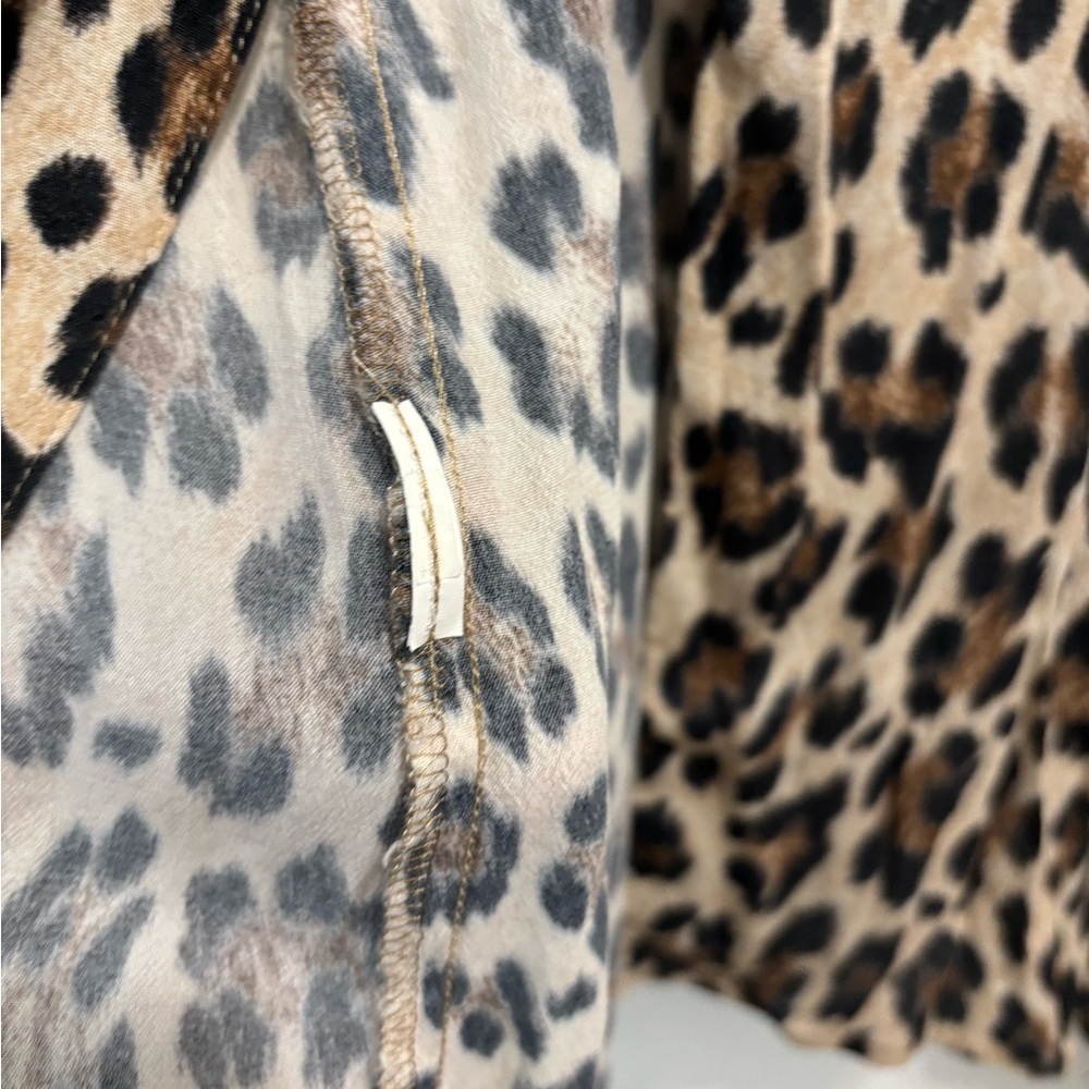 Mango Leopard Print Midi Dress Size Medium Excellent Condition - Picture 6 of 13